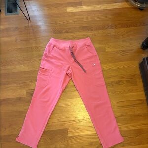 Figs Coral Joggers with cargo Pocket.